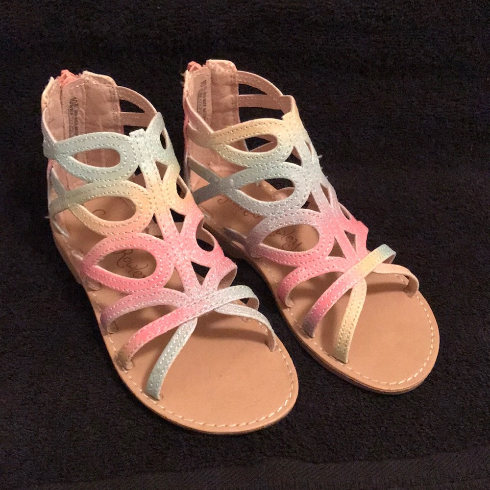 Rainbow Sandals Girls sz 10